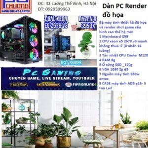 Chiến Game, Main X99 ,CPU  xeon E5 2678 RAM 8g Ổ cứng SSD _120g VGA 1030 2g d3 6 lõi 12 luồng tương đương chíp i7