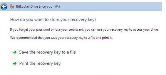 Sau đó nó sẽ nhắc nhở bạn lưu hay in khóa khôi phục. Đây là một vấn đề cần thiết nếu phòng khi bạn quên mật khẩu.