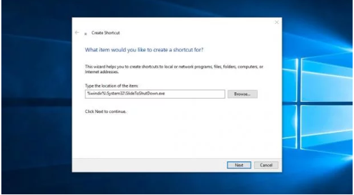 Hướng dẫn tạo shortcut bật nhanh Slide to Shutdown trên Windows 10