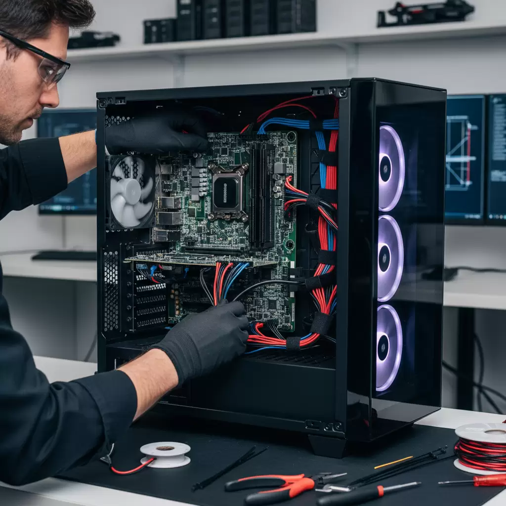 Quy trình lắp đặt cần được thực hiện cẩn thận và đảm bảo đi dây gọn gàng để tối ưu luồng không khí