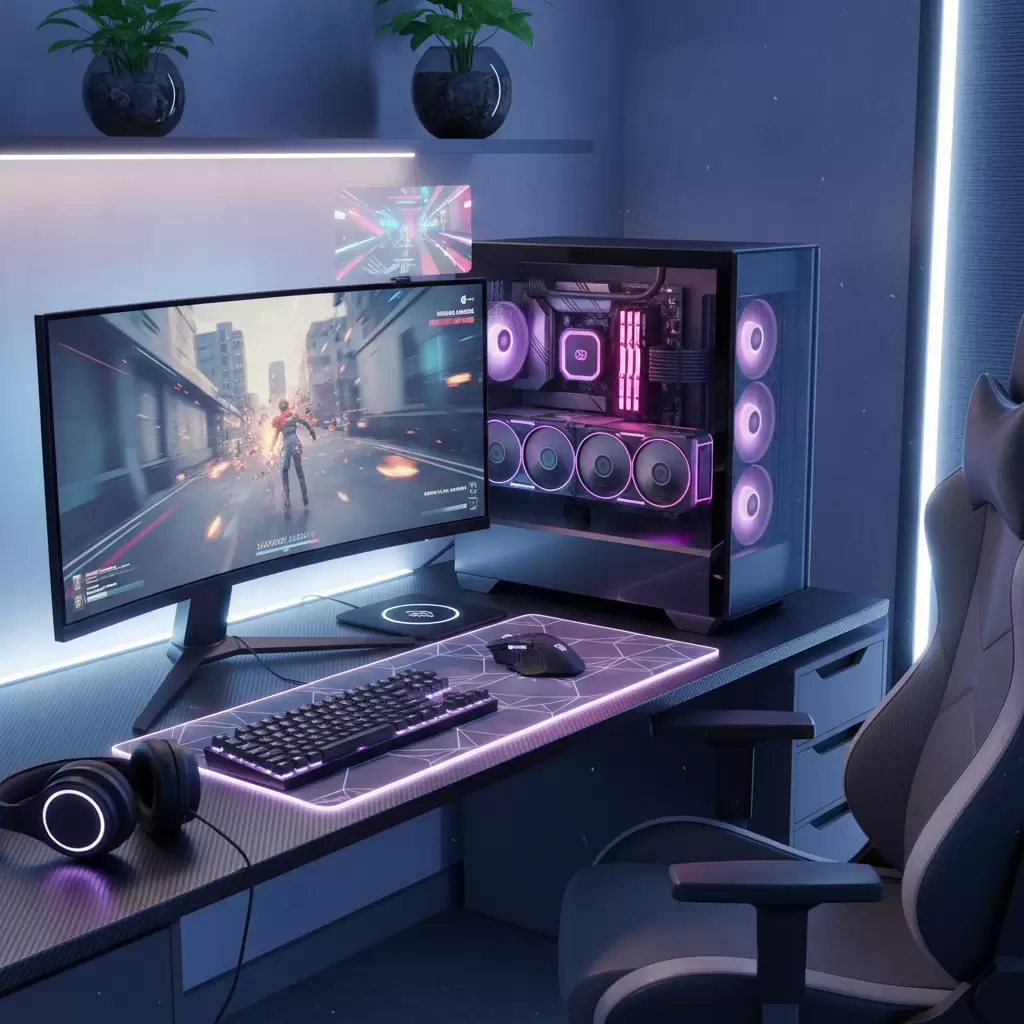 gemini_image_1767112777-2 Một hệ thống PC chơi game tầm trung được xây dựng dựa trên sự cân bằng giữa hiệu năng và chi phí