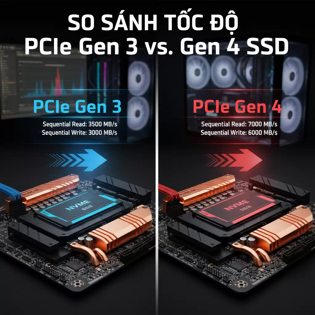Việc lựa chọn giữa PCIe Gen 3 và Gen 4 cần dựa trên khả năng tương thích của bo mạch chủ và mục tiêu hiệu suấtchi phí