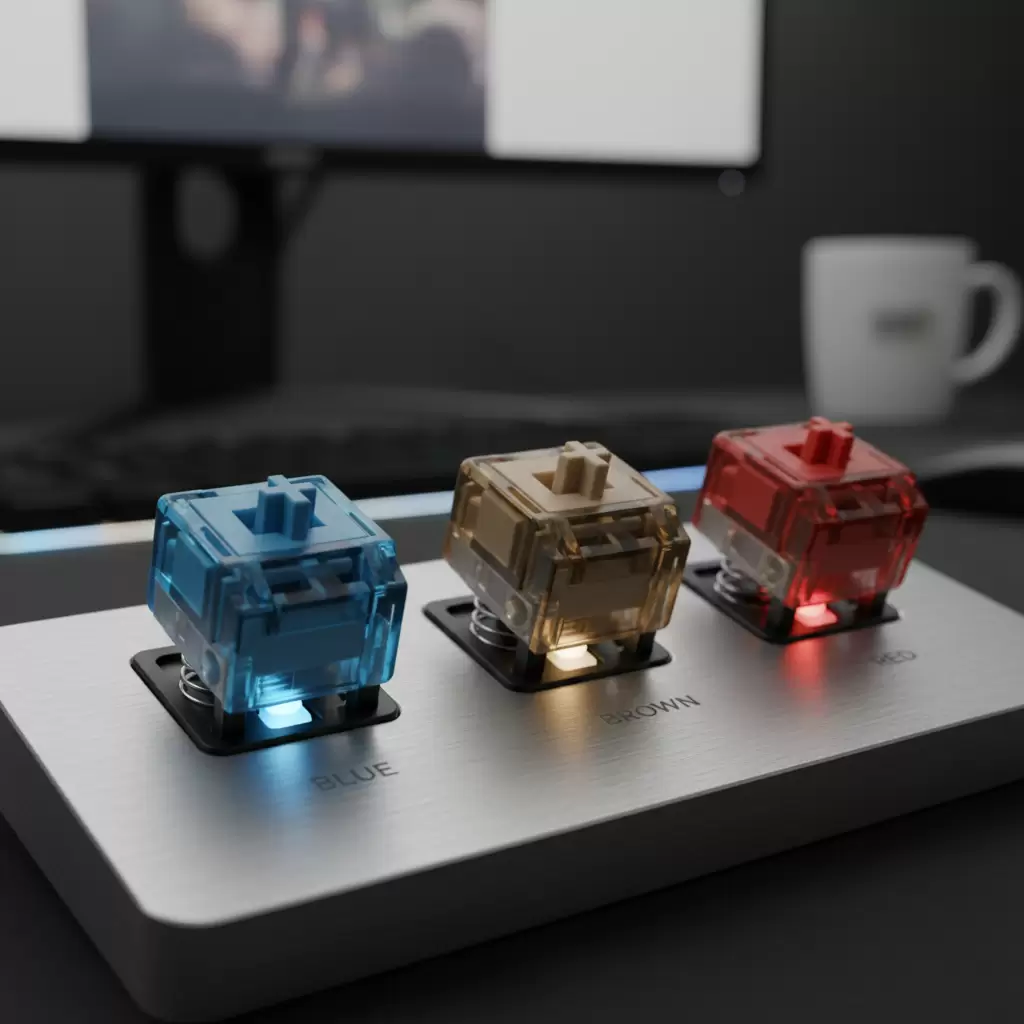 So sánh ba loại switch cơ bản Blue Brown và Red giúp người dùng dễ dàng lựa chọn theo nhu cầu sử dụng