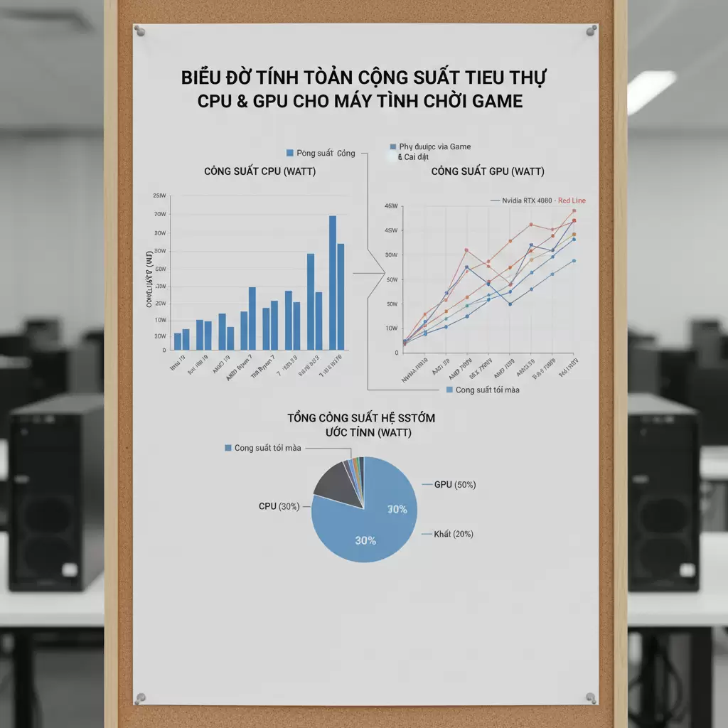 Việc tính toán TDP và TGP của CPU và GPU là bước đầu tiên để xác định công suất thực cần thiết