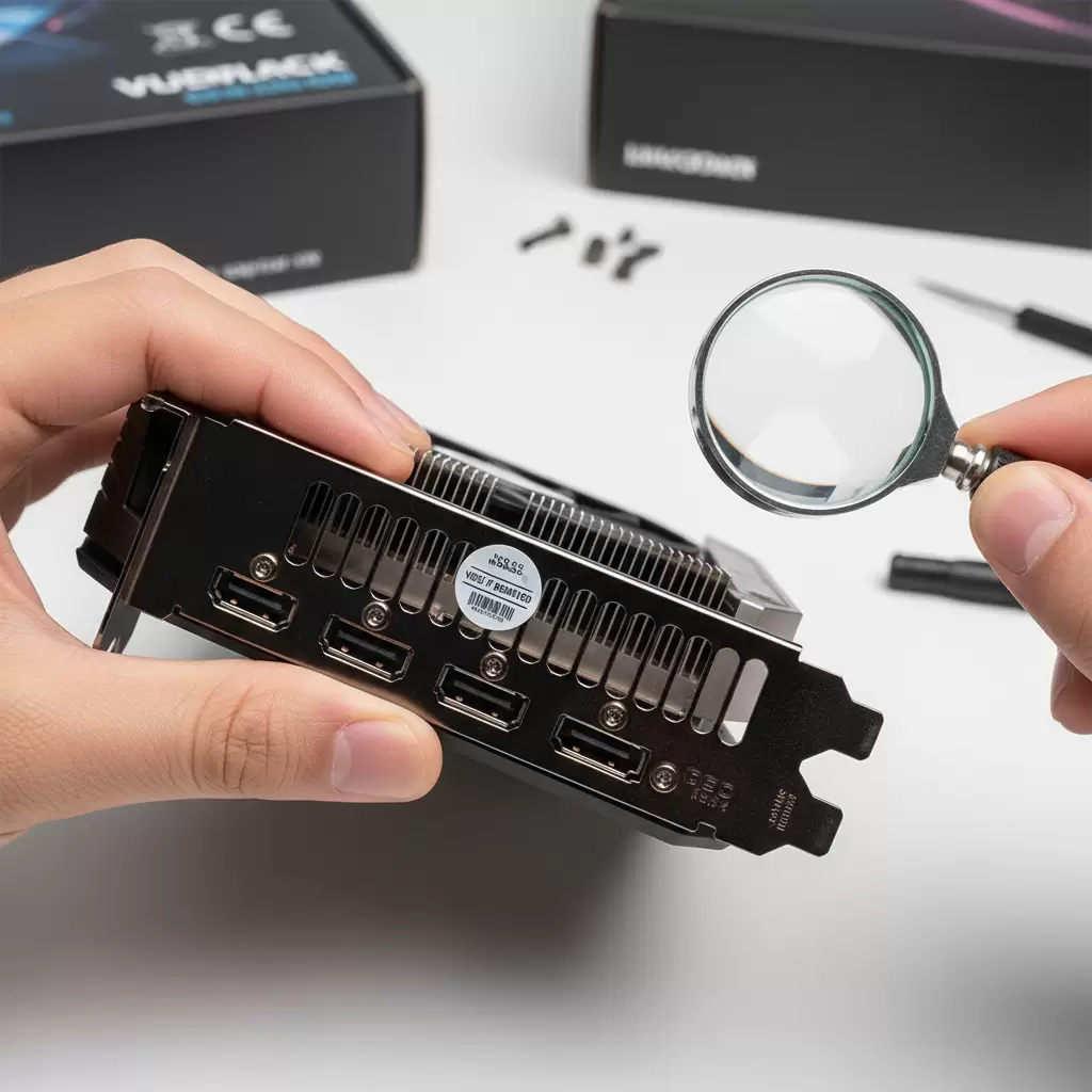 gemini_image_1767138299-1 Kiểm tra kỹ các cổng kết nối và tem bảo hành để phát hiện dấu hiệu sửa chữa hoặc can thiệp